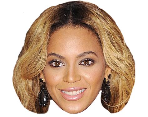 A Cardboard Celebrity Mask of Beyonce Beyonce White Background, Beyonce Face Card, Beyonce Funny Face, Beyonce Face, Beyonce Natural Face, Beyonce Low Quality, Celebrity Mask, Face In Hole, Cardboard Cutouts