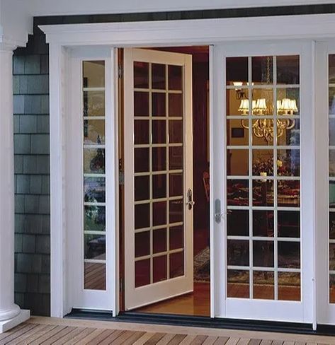 Balcony Door Design, Traditional Patio Doors, Patio Door Shutters, Sliding Patio Screen Door, Sliding French Doors Patio, Pintu Ganda, Patio Screen Door, Upvc French Doors, Pintu Interior