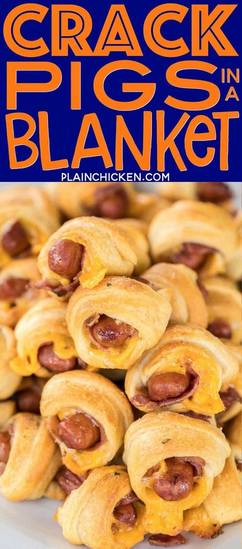 Party Pigs In A Blanket, Pigs In A Blanket For A Crowd, Easter Pigs In A Blanket, Pigs On A Blanket, Make Ahead Pigs In A Blanket, Pigs In A Blanket Appetizer, Italian Recipes Chicken, Pigs In A Blanket Recipe, Crockpot Christmas