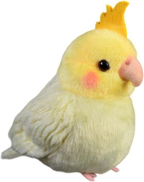 Realistic Cockatiel Parrot Bird Plush Toy Stuffed Animal Cute Fake Bird Cockatoo Stuffed Animals Plushie Doll (M, Yellow), Animals - Amazon Canada Realistic Plush Animals, Yellow Cockatiel, Bird Stuffed Animal, Parrot Stuffed Animal, Fake Birds, Bird Plush, Animal Plushies, Worn Stuffed Animal, Parrot Foraging Toys