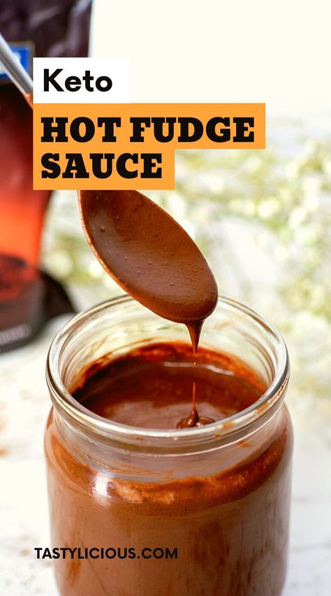 Low-Carb Hot Fudge Sauce Recipe | keto hot fudge made with cocoa powder | keto chocolate sauce using cocoa powder | keto friendly hot fudge sauce | Easy Sugar Free Hot Fudge Sauce Recipe | healthy hot fudge sauce | best keto hot fudge sauce Keto Fudge Sauce, Keto Chocolate Sauce With Cocoa Powder, Keto Hot Fudge Sauce, Sugar Free Hot Fudge Sauce, Fudge Made With Cocoa Powder, Keto Chocolate Sauce, Desert Sauces, Hot Fudge Recipe, Hot Fudge Sauce Recipe