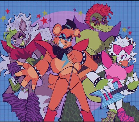 the person who made this zurabyte on Instagram (*ˊ꒳ˋ*) Montgomery Gator, Glamrock Chica, Fnaf 9, Roxanne Wolf, Glamrock Freddy, Fnaf Freddy, Fnaf Sb, Animatronic Fnaf, Fnaf Wallpapers