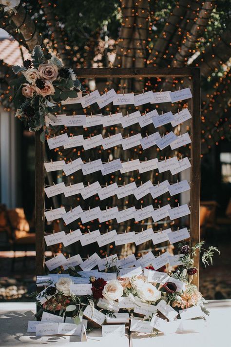 Hanging Seating Chart, Hanging Seating, Seating Chart Ideas, Reception Seating Chart, Polaroid Wedding, Table Seating Chart, Wedding Reception Seating, Secret Wedding, Chart Ideas