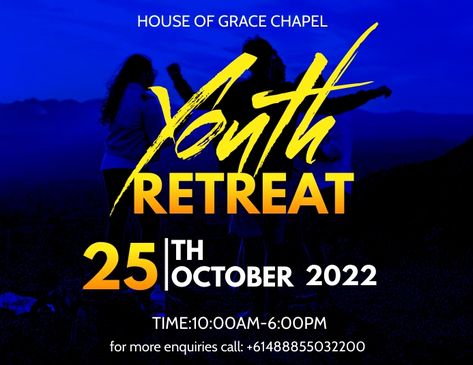 Retreat Flyer Design, Youth Program Flyer Design, Retreat Poster, Retreat Flyer, Church Invitation Flyer, Church Graphic Design Event Flyers, Church Flyer Postermywall, Church Poster, Event Flyer