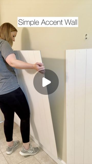 Katie Sharpe | DIY Tutorials | Home Decor | Interior Design on Instagram: "Simple DIY Accent Wall  This is a great beginner DIY project. With just a shiplap panel and a few boards you can create this look!   It’s both easy and budget friendly!   Comment SHOP for the links to this project   #diy #diyproject #simplediy #accentwall #accentwalls #shiplap #shiplappanelling #homeprojects #homeimprovements #homeimprovementprojects #bathroommakeover #bathroomtransformation #towelhooks #amazonhome #amazonfind #homedepot #homedepotfinds #wallpanelling #homeinspo #diytutorial #reeltutorial #budgetfriendlydiy #sherwinwilliams   Bathroom makeover, accent wall, towel hooks, home projects, shiplap, wall panel, beginner diy tutorial, home inspo" Simple Diy Accent Wall, Shiplap Bathroom Wall, Accent Wall Panels, Shiplap Wall Diy, Shiplap Bathroom, Bathroom Accent Wall, Wall Paneling Diy, Shiplap Accent Wall, Shiplap Wall