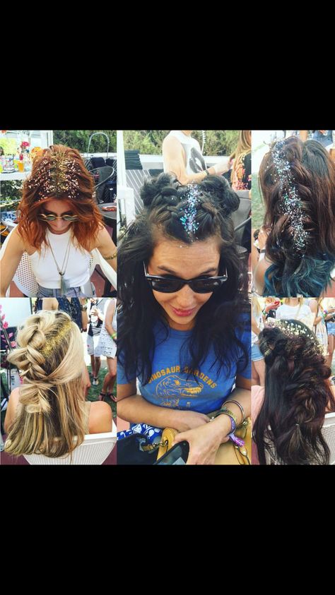 I couldn't have been happier letting these talented ladies do my hair.  How amazing are they and how amazing is it they had a braid bar booth at cochella! Bar Booth, Hair Fair, My Hair, Mule, Braided Hairstyles, Dreadlocks, Braids, Bar, Hair Styles