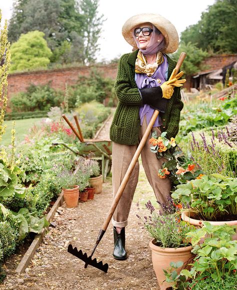 Jo Malone London | The Herb Garden | We like our herbs gardens polished but still a bit unruly, refined yet relaxed. In Her Garden, Gardening Outfit, Old Woman, Jo Malone London, Jo Malone, Gardening For Beginners, Shade Garden, Herb Garden, Garden And Yard