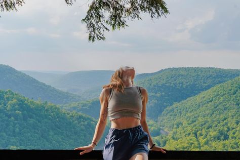 Hiking to overlooks and spending hours taking self portraits is healing. Shot on Sony Alpha. Self Portraits, Sony Alpha, Self Portrait, Tripod, In The Middle, The Middle, Hiking, Healing, Instagram