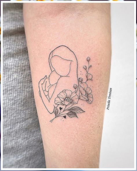 Express your love for your baby with a refined and sophisticated tattoo design. Mom Tattoo Designs Simple, Mutterschaft Tattoos, Breastfeeding Tattoo, Motherhood Tattoos, Mum Tattoo, Tattoo For Baby Girl, Baby Tattoo Designs, Mom Tattoo Designs, Mommy Tattoos