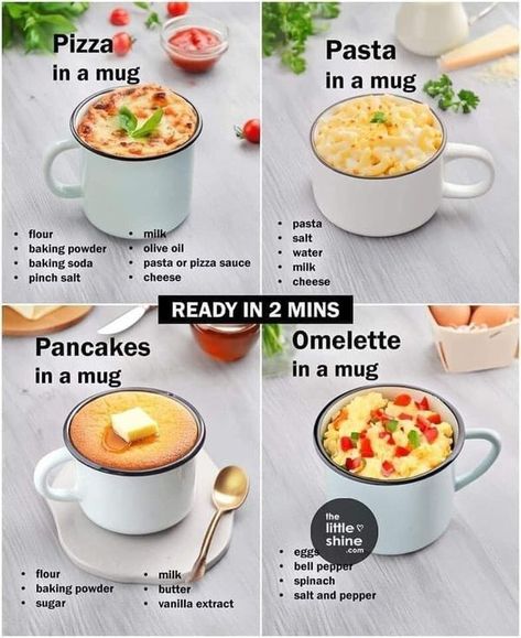 Cindy's Recipes and Awesomeness | MUG MEALS | Facebook Pizza In A Mug, Mug Meals, Microwave Mug Recipes, Mug Recipes, Microwave Cooking, In A Mug, Bariatric Recipes, Microwave Recipes, Sweet Snacks Recipes