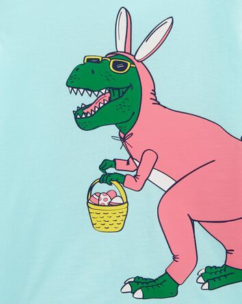 Easter Dinosaur Jersey Tee, Easter Dinosaur, Cabazon Dinosaurs, Easter Cards Handmade, Easter Illustration, Dinosaur Funny, Needlepoint Designs, Boys Graphic Tee, Preppy Wallpaper, Alien Art