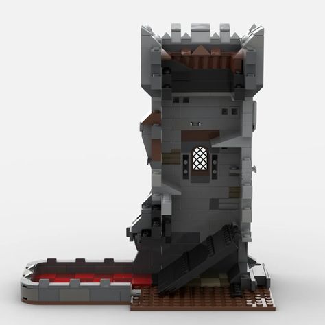 Lego Dice Tower Instructions, Lego Dnd Dungeons And Dragons, D&d Dice Tower, Dnd Lego Ideas, Lego Dice Tower, Dice Tower Diy Plans, Dice Tower Ideas, Dice Tower Diy, Diy Dice Tower