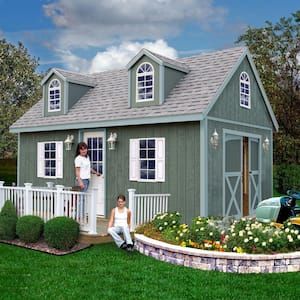 Wood Shed Kits, Wood Storage Shed, Shed With Loft, Storage Shed Kits, Pine Trim, Shed Tiny House, Wood Storage Sheds, Loft Storage, Best Barns