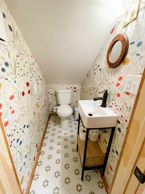 Attic Toilet Slanted Ceiling, Attic Wall Decor Angled Ceilings, Narrow Attic Bathroom, Tiny Attic Bathroom Ideas Slanted Ceiling, Sloped Ceiling Powder Room, Small Attic Bathroom Sloped Ceiling Slanted Walls, Bathroom Angled Ceiling, Loft Bathroom Ideas Sloped Ceiling, Smallest Bathroom Layout