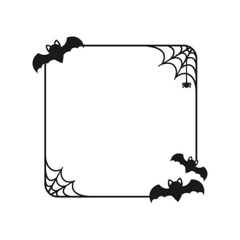 Good Note Stickers, Goth Border Design, Corner Designs Border, Halloween Border Design, Spooky Border Design, Halloween Borders Frames, Halloween Border Wallpaper, Creepy Frame Border, Marcos Halloween