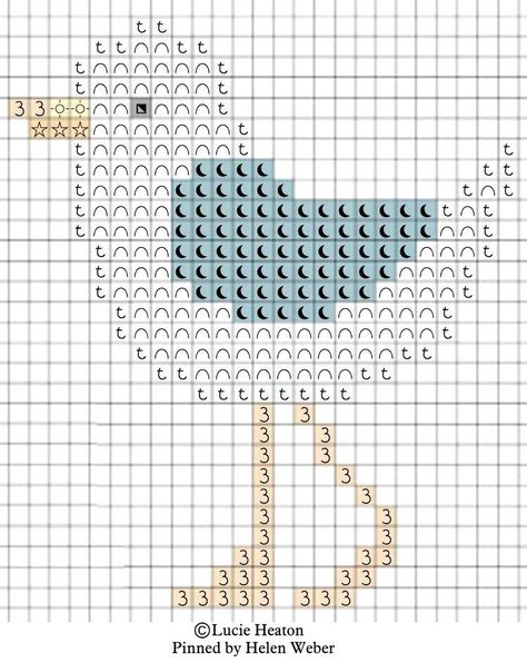 Seagull Cross Stitch Pattern, Punto Fair Isle, Quilt Square Patterns, Pixel Crochet, Cross Stitch Bird, Stitch Book, Cross Stitch Cards, Cross Stitch Animals, Simple Cross Stitch