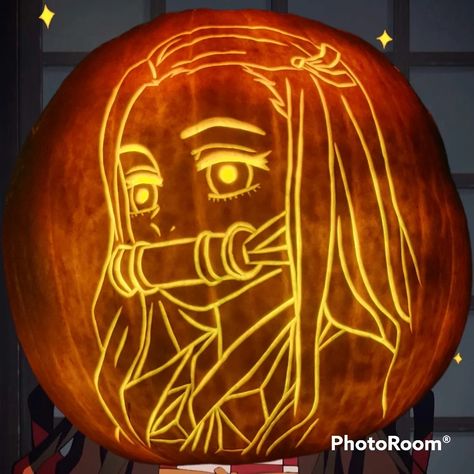 Anime Carving Pumpkins Ideas, Demon Slayer Pumpkin, Demon Slayer Pumpkin Carving, Pumpkin Carving Ideas Anime, Anime Pumpkin Carving Ideas, Anime Pumpkins, Anime Pumpkin Carving, Halloween Pumpkin Carving Stencils, Carving Stencils