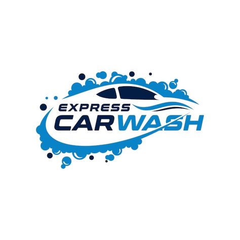 Express car wash logo design template | Premium Vector #Freepik #vector #car-washing #car-wash #dirty-car #car-cleaning Carwash Logo Design Ideas, Car Wash Design, Car Wash Logo Design Ideas, Car Wash Design Logo, Logo Car Wash, Car Wash Logo, Detailing Business, Express Car Wash, Candle Logo Design