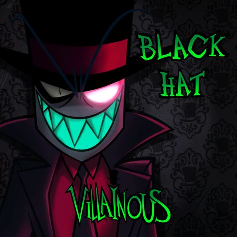 Black Hat Villainous, Cartoon Network Fanart, Hat Organization, Anime Crafts, Cartoon Memes, Cartoon Games, Bts Chibi, Mini Canvas Art, Black Hat