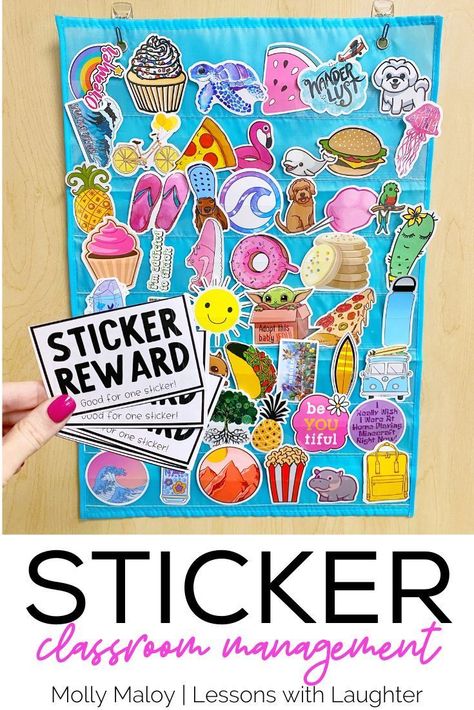 Classroom Sticker Reward System, 3rd Grade Reward System, Art Class Elementary Classroom Management, 2nd Grade Reward System, Easy Behavior Management System, Sticker Classroom Management, Art Class Reward System, Elementary Reward System, Sticker Reward System