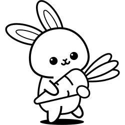 Bunny Easy Draw, Cute Easy Bunny Drawings, Easy Rabbit Drawing For Kids, Animal Simple Drawing, Cartoon Bunny Drawing, Isi Binder, Bunny Drawing Simple, Bunny Drawing Easy, Bunny Coloring Pages Free Printable