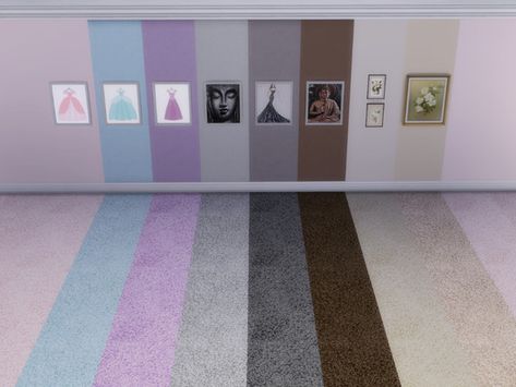 A plush carpet in 8 soft colors; blush pink, baby blue, lavender, silver, gray, chocolate, beige and pearl. Found in TSR Category 'Sims 4 Floors' Basement Carpet, Summer Living Room, Cc Folder, Sims 4 Bedroom, Brown Carpet, 4 Wallpaper, Sims House Design, Pink Carpet, Summer Living