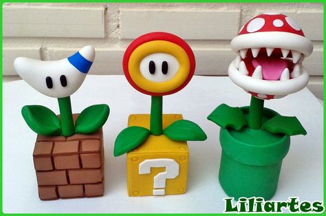 Mario Clay, Clay Mario, Super Mario Bros Party Ideas, Mario Bros Cake, Super Mario Cake, Crea Fimo, Mario E Luigi, Super Mario Bros Party, Mario Cake