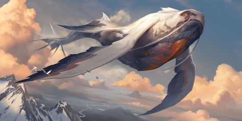 Cloud Drinker Art - Legends of Runeterra Art Gallery Flying Monsters, Beast Creature, Dragon Rpg, Whale Art, Fantasy Beasts, Mythical Creatures Art, Creature Concept Art, Mystical Creatures, Creature Concept