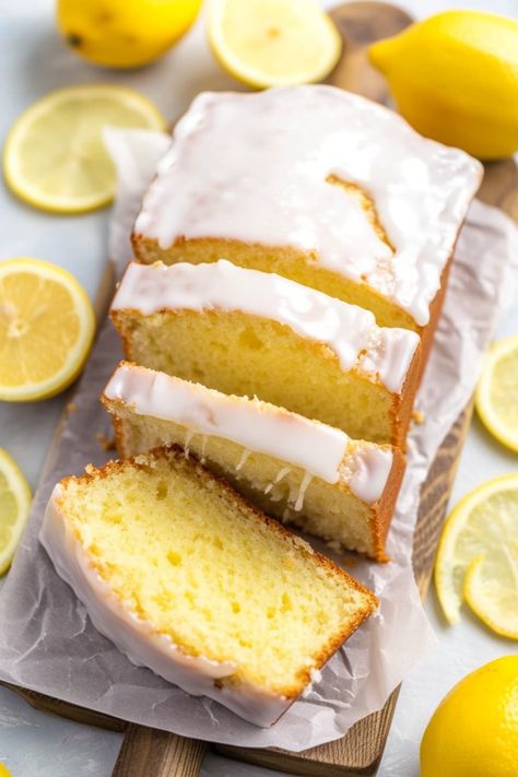 Have your favorite drive-thru treat at home with this Starbucks lemon loaf copycat recipe! It's moist, sweet, tasty, and so easy to make! Lemon Cake Starbucks Copycat Recipes, Lemon Bread Starbucks, Lemon Loaf Starbucks, Starbucks Lemon Loaf Recipe, Iced Lemon Loaf, Copycat Starbucks Lemon Loaf, Lemon Bread Recipe, Italian Candy, Lemon Bread Recipes