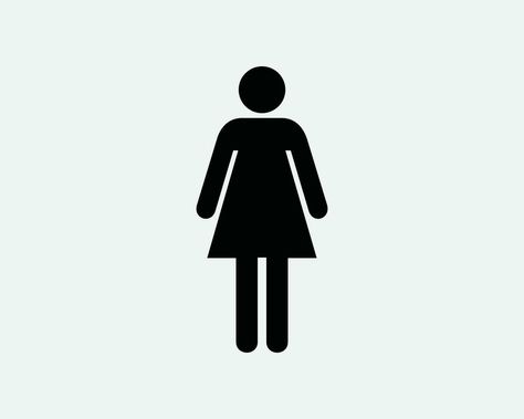 Shape Artwork, Gender Signs, Toilet Bathroom, Girl Sign, Stick Figure, Female Girl, Stick Figures, Graphic Illustration, Vector Art