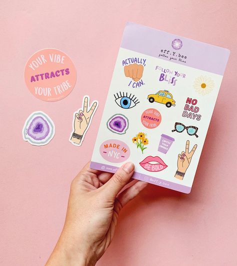 Sticker Card Design, Sticker Sheet Packaging, Aesthetic Packaging Design, Sticker Pack Packaging, Sticker Product Photos, Sticker Shop Packaging, Sticker Sheet Design, Sticker Product Photography, Sticker Packaging Ideas