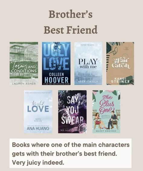 Books Tropes, Brother's Best Friend, Emotional Books, Teenage Books To Read, Good Romance Books, Best Quotes From Books, Teen Romance Books, Friend Book, Fantasy Books To Read