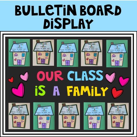 Family Bulletin Board, Our Class Is A Family, Family Bulletin Boards, Class Community, Teaching Displays, Toddler Board, Read Aloud Activities, First Week Of School, Back To School Night