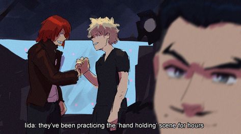 behind-the-scenes au My Hero Academia Behind The Scenes, Bnha Behind The Scenes, Mha Movie, Kirishima Bakugou, Actor Au, Heroes Actors, Iida Tenya, Bakugou Manga, Bakugou Katsuki