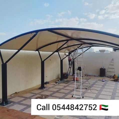 Car Parking Shade, Steel Gate Design, Car Shade, Main Gate Design, Steel Gate, Parking Design, Outdoor Pergola, Pergola Shade, In Car