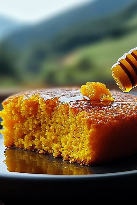 Maple Honey Butter Sweet Potato Cornbread Honey Butter Sweet Potato Cornbread, Side Dish For Chili, Maple Butter Glaze, Honey Butter Glaze, Cooked Sweet Potatoes, Maple Glazed Sweet Potatoes, Classic Cornbread, Buttery Cornbread, Bread Sides