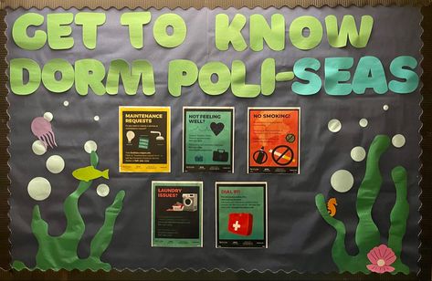 Minecraft Bulletin Board Ra, Ra In And Out Board, Bulletin Board Ideas Resident Assistant, Ra Dorm Bulletin Boards, Where Is My Ra Board, Ra Summer Bulletin Boards, Under The Sea Ra Theme, Dorm Bulletin Boards Resident Assistant, Ra Dorm Hallway Decorations