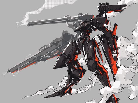 Mecha Suit, Big Robots, Mech Suit, Cool Robots, Armored Core, Arte Robot, 다크 판타지, Mecha Anime, Gundam Art