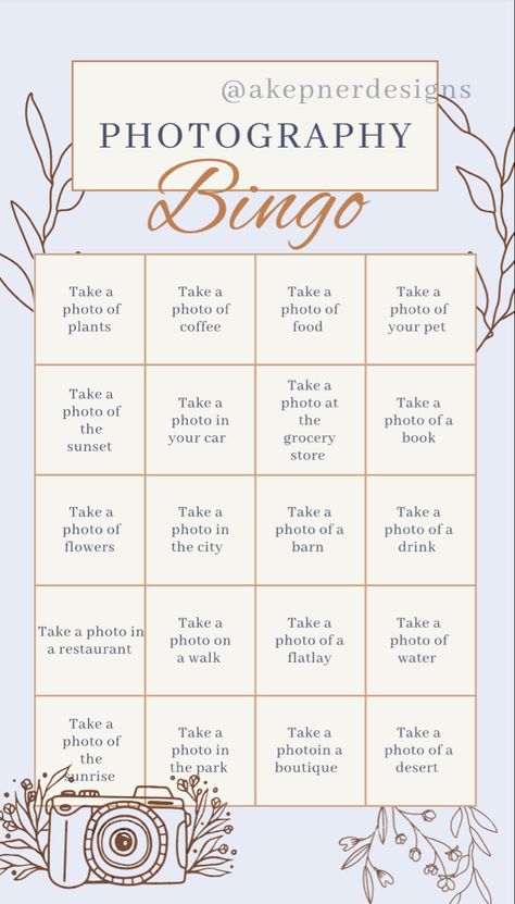 #aesthetic #instagram #instagramstoryideas #instagood #instagramstoryideas #socialmedia #facebook #bingo #photography #phototips #hobby #template #graphicdesign Bingo Photography, Note Taking Tips, Bingo Template, Monthly Pictures, Media Photography, Social Media Photography, Photography Themes, Aesthetic Candles, Self Confidence Tips