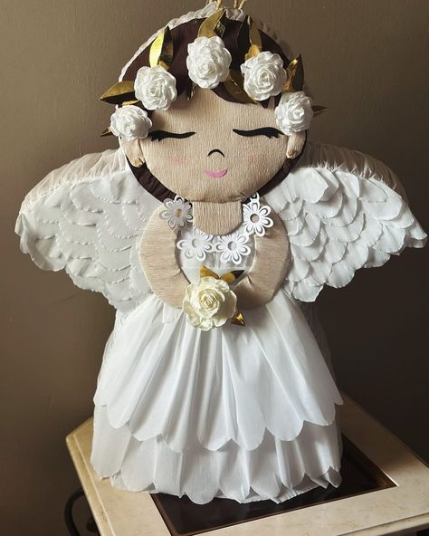 👼Handcrafted with love for a blessed celebration. 🤍 Little angel piñata is the perfect touch for a special baptism day! 🎉✨ #CustomPiñata #BaptismPiñata #LittleAngel #bautismo #party #handcrafted Baptism Ideas, Little Angel, With Love, Angel, Celebrities