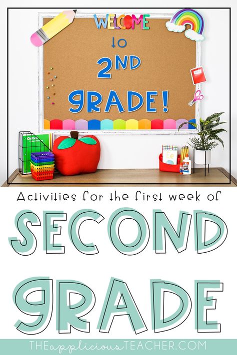 Activities For First Week Of School, Fun Learning Activities For Second Grade, First Day Of School Math Activities 2nd, 1st Day Activities 2nd Grade, 2nd Day Of 2nd Grade Activities, First Week Math Activities 2nd Grade, Classroom Jobs Second Grade, Grade 2 Beginning Of The Year, Second Grade First Day Of School Activities