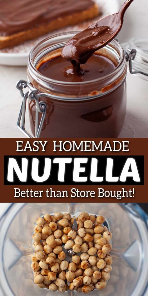 Our HOMEMADE NUTELLA Recipe is truly the best chocolate hazelnut spread, and healthier than store-bought. It's made in under 30 minutes with real, wholesome ingredients. Homemade Nutella Healthy, Healthy Nutella Recipes, Home Made Nutella, Keto Nutella, Nutella Pudding, Diy Nutella, Homemade Nutella Recipes, Nutella Recipe, Nutella Recipes Easy