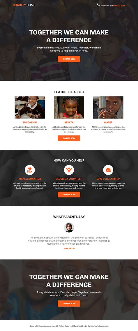 charity-donation-lead-capture-reslp-005 | Charity And Donation Landing Page Design preview. Donation Landing Page Design, Charity Landing Page, Donation Page Web Design, Donation Website Design, Non Profit Design, Charity Website Design, Nonprofit Website Design, Charity Websites, Charity Branding