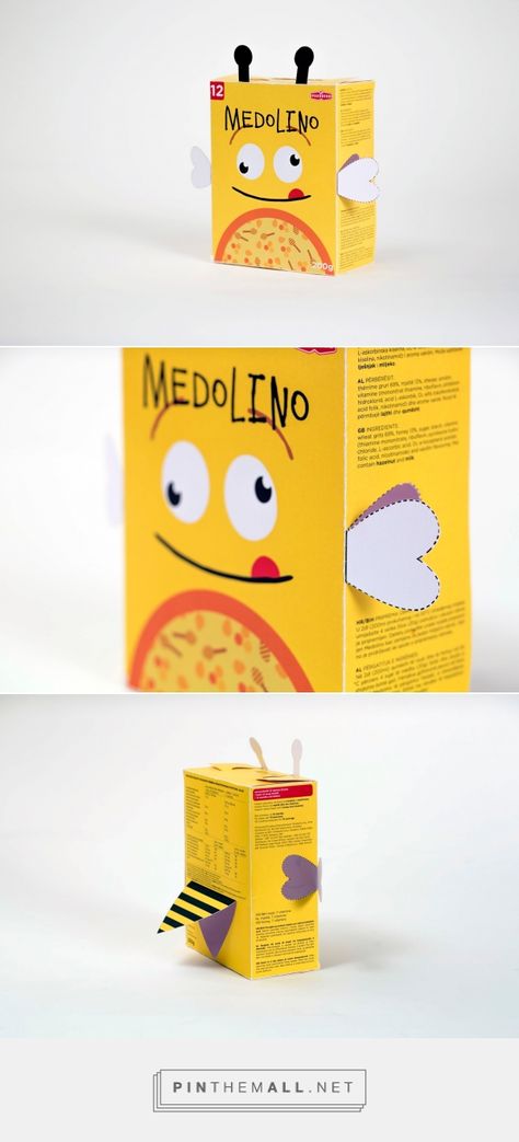 Cute interactive student packaging design by Karla Novak (Croatia) - http://www.packagingoftheworld.com/2016/10/childrens-food-packaging.html Funny Food Packaging, Kawaii Food Packaging, Toy Packaging Ideas, Illustrated Food Packaging, Packaging Design Food Box Ideas, Playful Packaging Design, Toy Packaging Design Boxes, Interactive Packaging Design, Kids Packaging Design