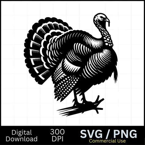 Turkey Silhouette, Wood Burning Patterns Stencil, Eastern Turkey, Laser Cut Patterns, Thanksgiving Svg, Wild Turkey, Wood Burning Patterns, Png Vector, Png Design