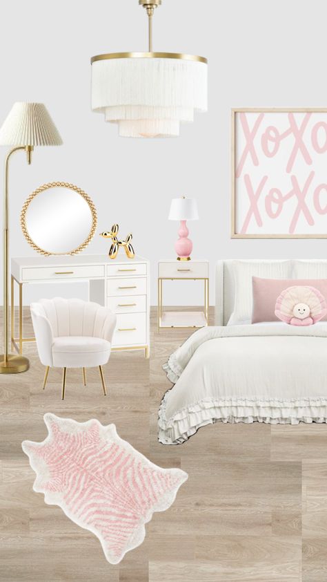 Room Wishlist, White Room Decor, Pink Room Decor, Room Redesign, Preppy Room Decor, Girly Room, Preppy Room, Redecorate Bedroom, Dream House Rooms