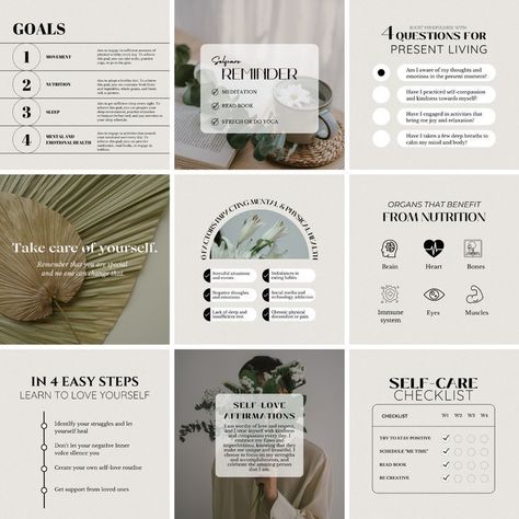 Get creative with your health and wellness Instagram posts with customizable Canva templates. Share mindfulness tips, work with a wellness coach, and practice yoga for a well-rounded self-care routine. #CanvaTemplates #MindfulnessTips #WellnessCoach #Yoga #SelfCareRoutine Health And Wellness Instagram Post Ideas, Wellness Instagram, Carousel Post, Instagram Branding Design, Coach Instagram, Health And Wellness Coach, Instagram Feed Ideas, Highlight Covers, Cover Template