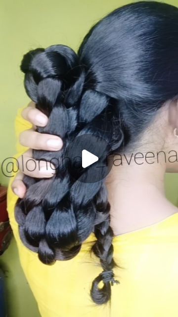 Braid Video Tutorial, Indian Long Hair, Indian Long Hair Braid, Extremely Long Hair, Slick Hairstyles, Hair Braid, Long Braids, Braids For Long Hair, Video Tutorial