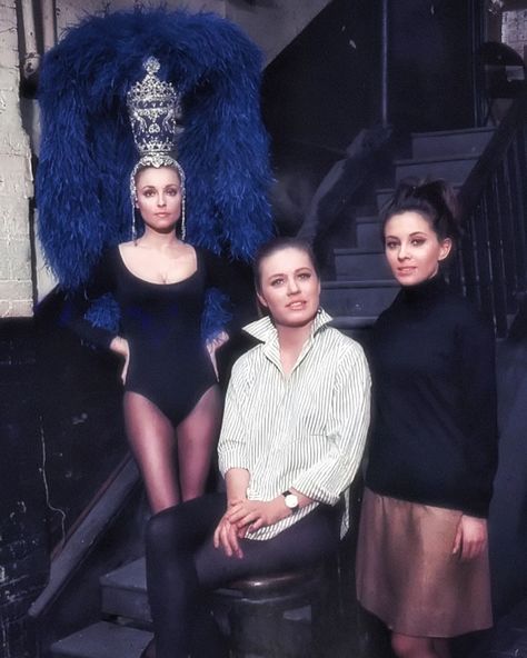 Sharon Tate, Patty Duke, and Barbara Parkins, photographed on the set of "Valley of the Dolls" in 1967. Wardrobe by William Travilla. 💙 #SharonTate #PattyDuke #BarbaraParkins #60s #ValleyoftheDolls #Vintage #Cinema Barbara Parkins, William Travilla, Patty Duke, Vintage Cinema, Sharon Tate, Valley Of The Dolls, Beautiful Soul, Dolls, Film