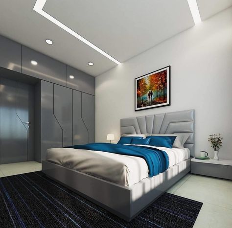 Wardrobe Color Combination, Living Room Design Wood, Wardrobe And Bed, Bed And Wardrobe, Dark Blue Bedroom, Dark Blue Bedrooms, Indian Room, Corner Wardrobe, Bed Color